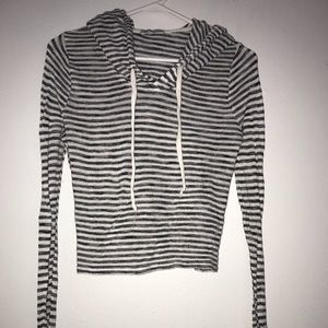B&W striped hoodie